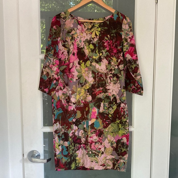FUZZI floral shift dress size 42 - Picture 5 of 12